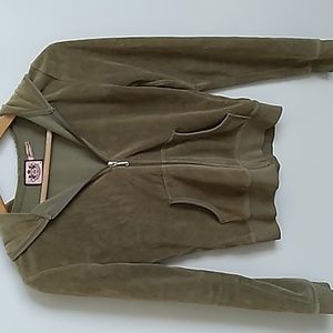 Juicy Couture Zip Up Velour Sweatshirt